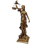 مجسمه پلی‌استری الهه عدالت طلایی رنگ یا مجسمه الهه عدالت