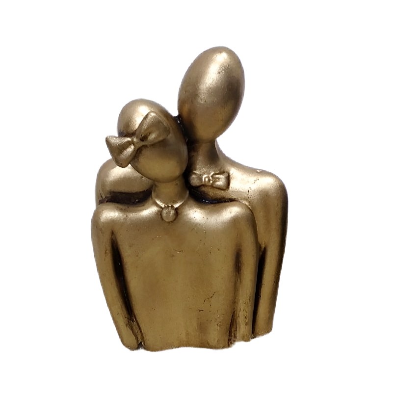 خرید مجسمه عاشقانه و مفهومی مینیمال طلایی رنگ